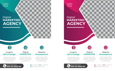 Corporate business flyer design template