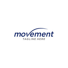 Modern movement logo design with abstract arrow and letter symbol, representing speed, delivery, growth, and direction for logistics, courier, business, and express service branding.