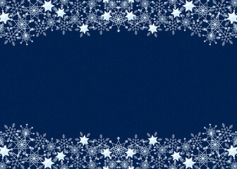 雪の結晶　フレーム　水色　背景　青　ダスト（青）
