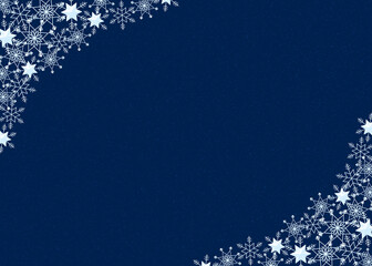 雪の結晶　フレーム　水色　背景　青　ダスト（青）