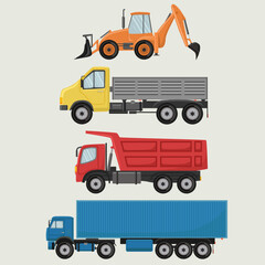 Naklejka premium set of trucks