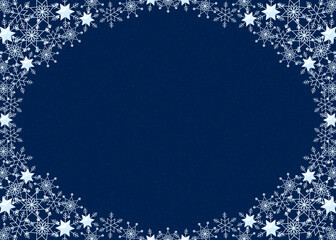 雪の結晶　フレーム　水色　背景　青　ダスト（青）