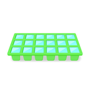 Ice cube tray cocktail icon isolated illustration.