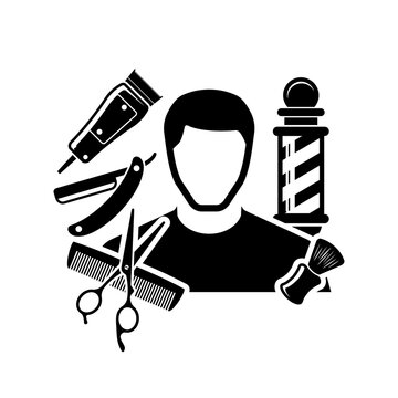 Barber icon isolated illustration.