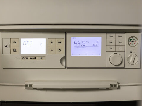 Ausgeschaltete Gas-Brennwerttherme