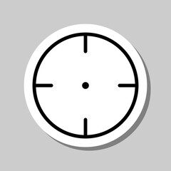 Aim logo simple icon vector. Flat design. Sticker with shadow on gray background.ai