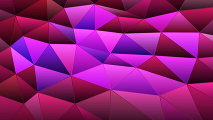 Obraz premium abstract vector stained-glass triangle mosaic background - purple and red