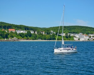 sailing ship yacht in the sea