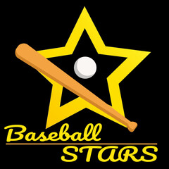 Obraz premium logo baseball team all stars