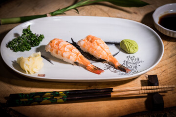 Pair of Shrimp nigiri