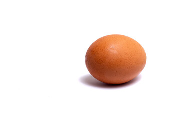 Chicken eggs on a White background.