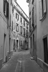 narrow street in the town