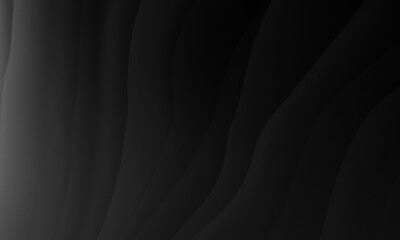 Fototapeta premium Abstract black gray colors gradient with wave lines pattern texture background.