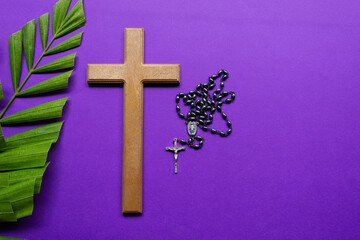 Good Friday, Palm Sunday, Ash Wednesday, Lent Season and Holy Week concept. - obrazy, fototapety, plakaty