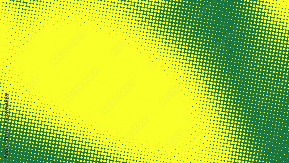 Poster dots halftone yellow green color pattern gradient texture background.