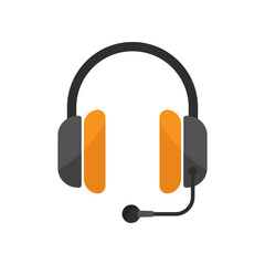 Headphone icon. Icon related to electronic, technology. Flat icon style. Simple design editable