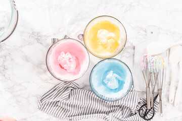 Unicorn meringue cookies