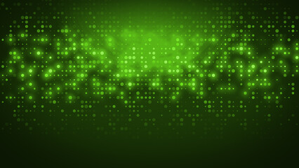 Abstract dot green pattern gradient texture technology background.