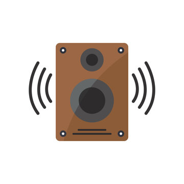 Sound box icon. Icon related to electronic, technology. Flat icon style. Simple design editable