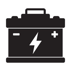 Car battery icon, accumulator sign, vector illustration.