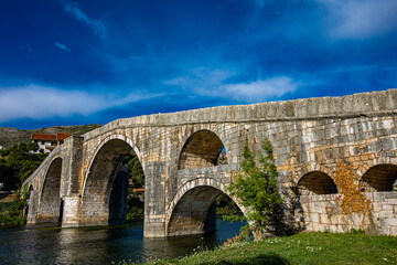 Fototapeta premium Arslanagic Bridge on Trebisnjica River in Trebinje, Bosnia And Herzegovina