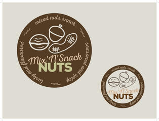 Mixed Nuts Label Illustration