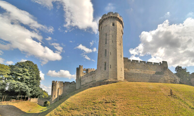 Warwick Castle on the River Avon, Central England