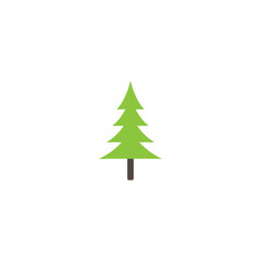 Obraz premium christmas tree vector logo icon illustration