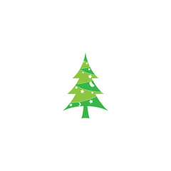 christmas tree vector logo icon illustration