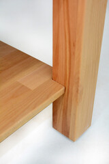 Wooden furniture surface, natural wood furniture close view photo background