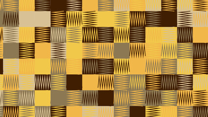 yellow, beige and brown geometric pattern, seamless wallpaper for tile, banner, tableclothe