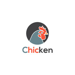 chicken logo design vector templet, 