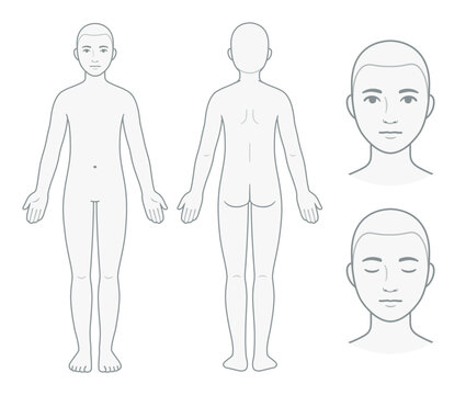Unisex body and face chart