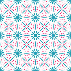 Seamless pattern with arabic geometric ornament. Vector colorful abstract oriental mosaic background