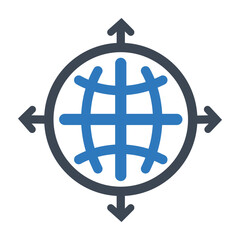 internet marketing, global business icon