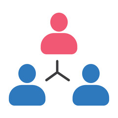 Hierarchy, leader, management, team building icon