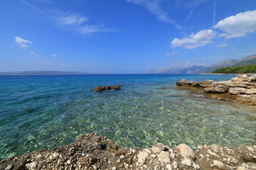 Obraz premium Adriatic Sea in Croatia with azure color of water