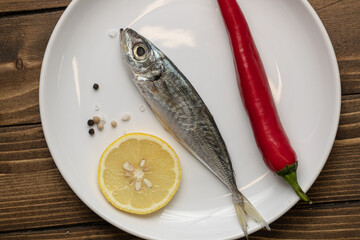 raw fish on a plate