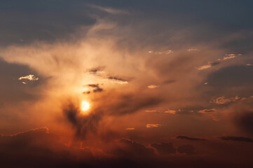 Fototapeta na wymiar Abstract cloud at sunset