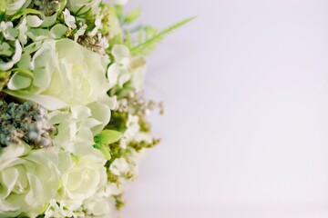 bouquet of white roses