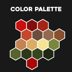 Color palette. Trendy seasonal colors. Vector