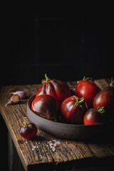 Fototapeta na wymiar Mix colorful tomatoes