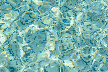 View of cool clear water in swimming pool