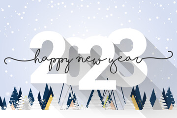 Fototapeta na wymiar 2023 - happy new year 2023 background 