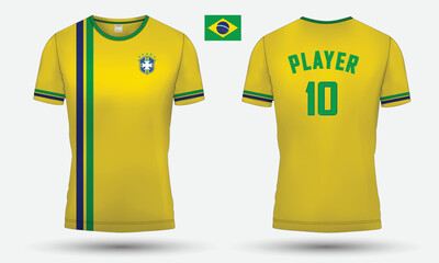 Brazil jersey design. Jersey Design for the Brazil football team. Jersey design and mockup 