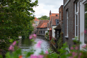 Fototapeta na wymiar old town with canal