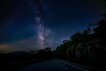 Fototapeta Milky Way Rising Over At Shenandoah National Park obraz