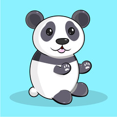 Obraz na płótnie Canvas Cute baby panda smile, vector work