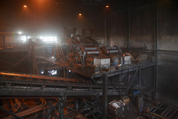 Workshop of big coal factory.