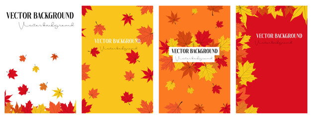 Vector set of abstract backgrounds with copy space for text - autumn sale.
Vector set of abstract backgrounds with copy space for text - autumn banners, posters.